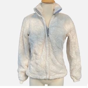 Mountain Hardware jacket.  Fluffy fleece Wind Stopper.  Medium, off white.